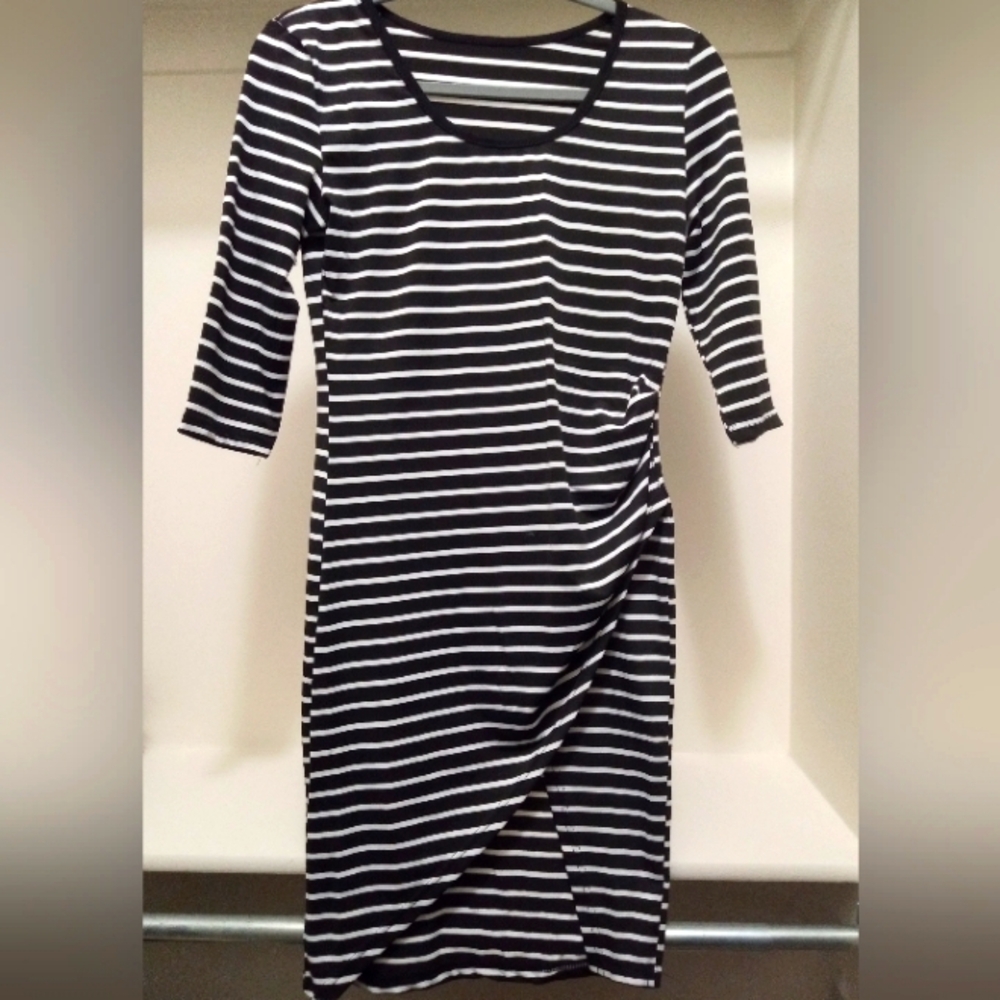 Stripe Slit Mini Dress